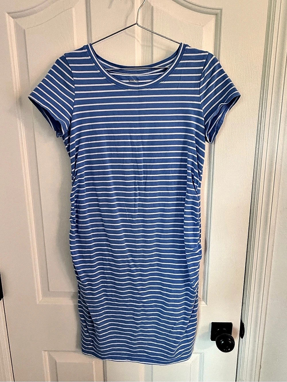 Sonoma Striped Mini Dress in Blue & White Size Small